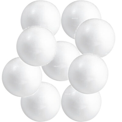 Set van 60x stuks beschilderbare piepschuim ballen/bollen van 3 cm 10224406