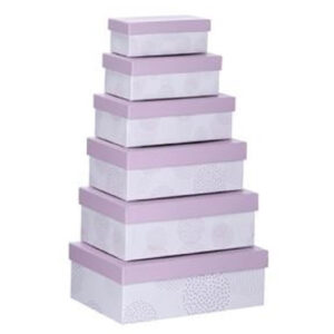 Set van 6x stuks pastel paarse cadeaudoosjes 16