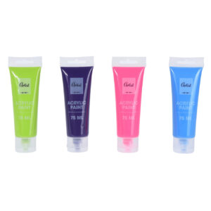 Setje acryl verf tubes 4 kleuren 75 ml 10240016