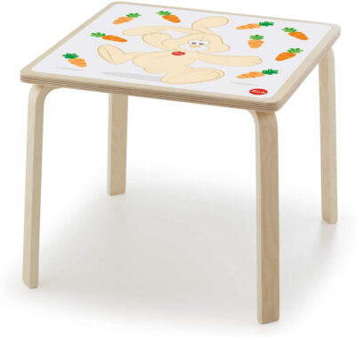 Sevi kindertafel Konijn 53 x 47 cm hout blank 477564