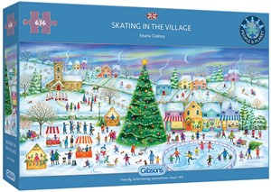 Skating in the Village Puzzel (636 stukjes) 36695707590