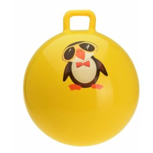 Skippybal geel met pinguin 55 cm 10086778