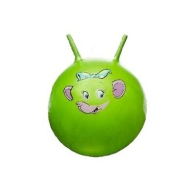 Skippybal met dieren gezicht groen 46 cm 10070346