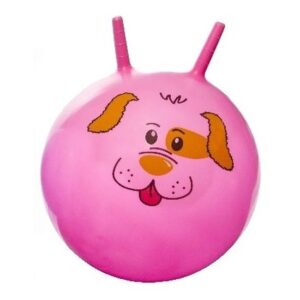 Skippybal met dieren gezicht roze 46 cm 10070343