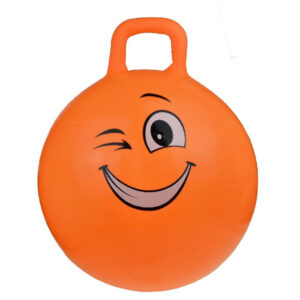 Skippybal smiley voor kinderen oranje 55 cm 10281698