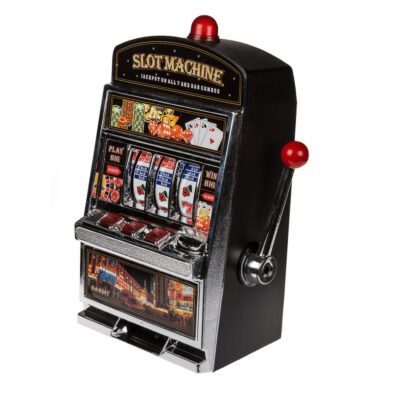 Spaarpot gokautomaat - slot machine - met LED licht en geluid - 37 x 20 cm 10069441