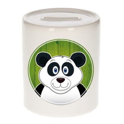 Spaarpot met pandabeer print voor kids 9 cm 10100994