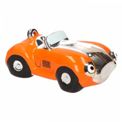 Spaarpot oranje sportauto cabriolet 14 cm 10089359