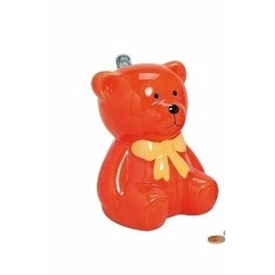 Spaarpot oranje teddybeer 20 cm 10089363