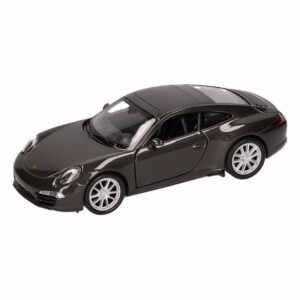 Speelgoed antraciet grijze Porsche 911 Carrera S auto 1:36 10093859