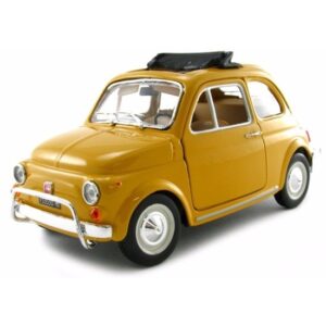 Speelgoed auto Fiat 500 1968 geel 1:24 10093233