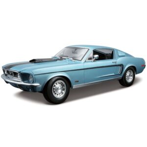 Speelgoed auto Ford Mustang GT 1968 blauw 1:18 10141826