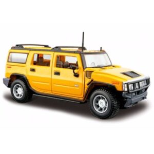 Speelgoed auto Hummer H2 geel 1:24 10095062