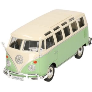 Speelgoed auto Volkswagen busje groen Samba 1:24 10105426