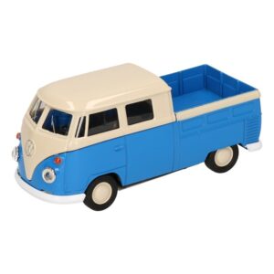 Speelgoed blauwe Volkswagen T1 pick up auto 1:36 10093856