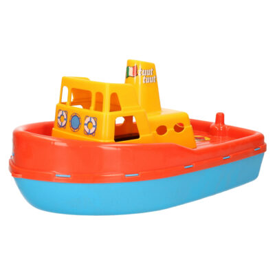 Speelgoed stoomboot rood/blauw 39 cm 10356581