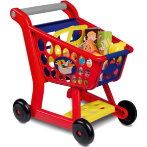 Speelgoed winkelwagen met boodschappen 33 x 19 x 41 cm kinderen 10198644