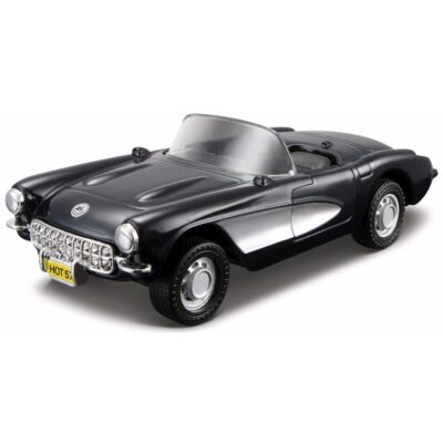 Speelgoedauto zwarte Chevrolet Corvette cabrio 1957 10091700