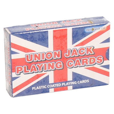 Speelkaarten geplastificeerd Union jack 9 x 6 cm 10360953