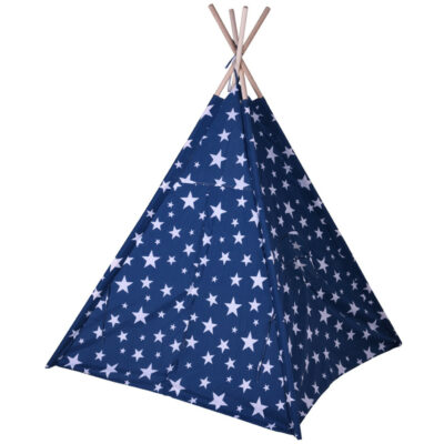 Speeltent/Tipitent voor kinderen - met sterren - D103 x H160 cm - blauw 10376234