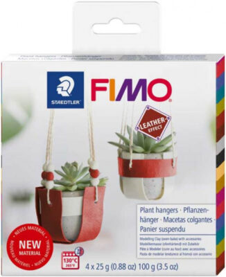 Staedtler planthanger maken leder look Fimo klei 15 delig 512544