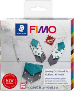 Staedtler sieradenset leder look Fimo klei 16 delig 512496