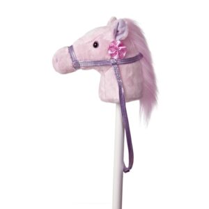 Stokpaard roze pony pluche 94 cm 10085718