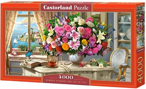 Summer Flowers and Cup of Tea Puzzel (4000 stukjes) 30486585439