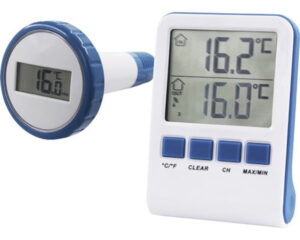 Summer fun thermometer digitaal wit/blauw 1019951