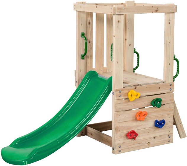 Swing King Mari Small Speeltoestel met Glijbaan Hout Naturel/Groen 1030361