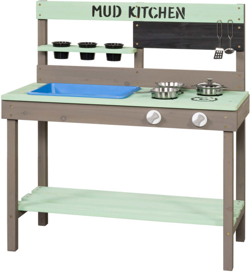 Swing King Mud Speelkeuken met Water Zandbakje Hout Grijs/Groen 1030360