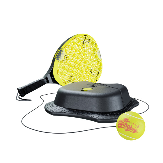 Swingball Pro Reflex Tennistrainer met All Surface Basis Zwart/Geel 1033024