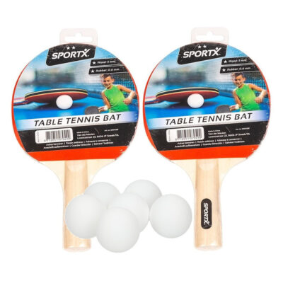 Tafeltennis Ping Pong set 2 batjes en 6 balletjes 10322126