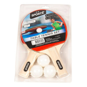 Tafeltennis batjes Ping Pong set met 3 ballen 10197313