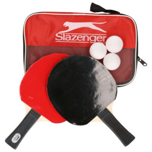 Tafeltennis/Ping Pong set met 2 batjes en 3 ballen in opbergtas 10197833