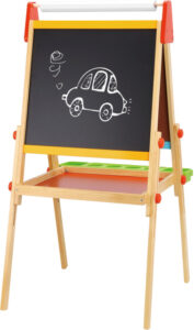 Tooky Toy 2 in 1 Educatief Schoolbord magneet /krijtbord 56 delig 1023696