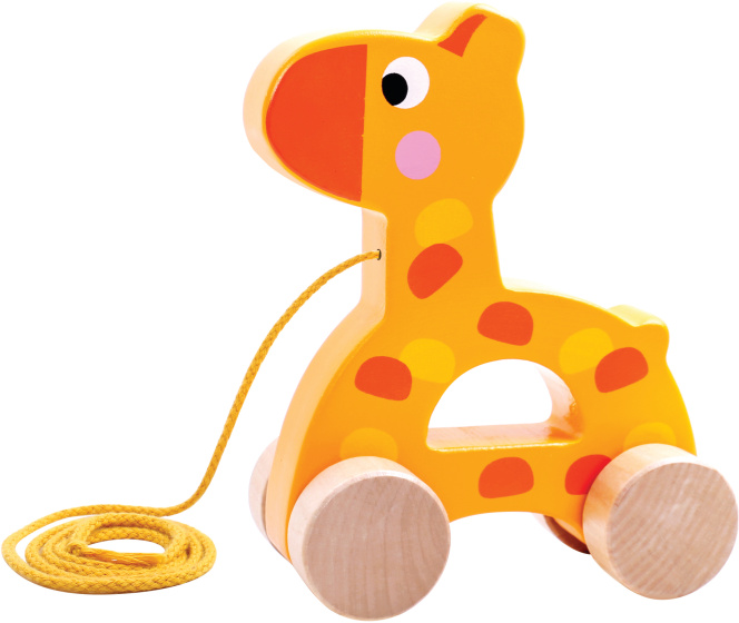 Tooky Toy Giraffe Houten Trekfiguur 18 maanden Geel/Oranje 428518