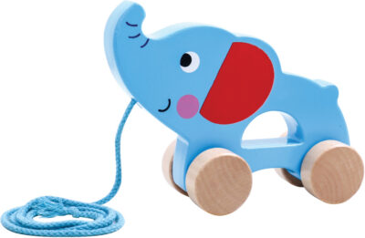 Tooky Toy Olifant Houten Trekfiguur 18 maanden Blauw 429415