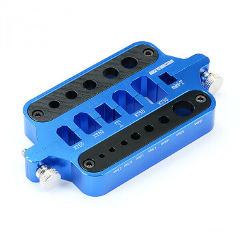 TopRC - Aluminium connector soldeerhulp - Blauw 38426