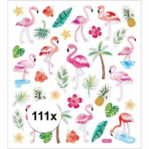 Tropische vogels en deco stickers 111 stuks 10113435