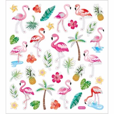 Tropische vogels en deco stickers 37 stuks 10094026