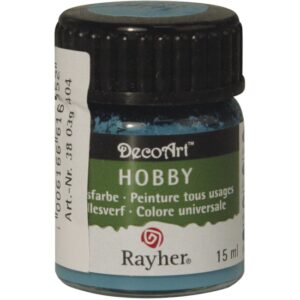 Turquoise blauwe acrylverf/allesverf potje 15 ml hobby/knutsel 10054773