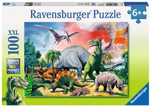 Tussen De Dinosauriërs Puzzel (100 XXL stukjes) 21982065357