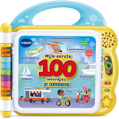 VTech kinderboek Mijn Eerste 100 Woordjes In Beweging geel 1018040