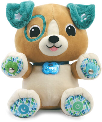 VTech knuffel Mijn Interactieve Puppy pluche bruin/turquoise 1018043