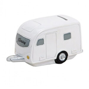 Vakantie spaarpot caravan 15 cm 10185379