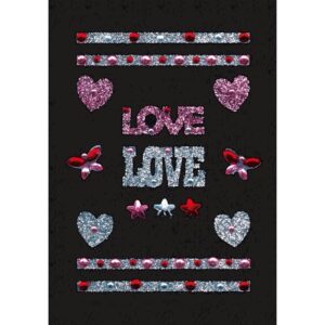 Versier stickers strass liefde 10096576