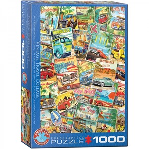 Vintage Travel Collage Puzzel (1000 stukjes) 30729514303