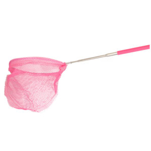 Vlindernet/insectennet - neon roze - metaal - 86 cm 10392205