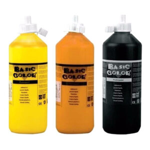 Voordeel set van 3x kleuren plakkatverf waterbasis van 3x 500 ml 10191214